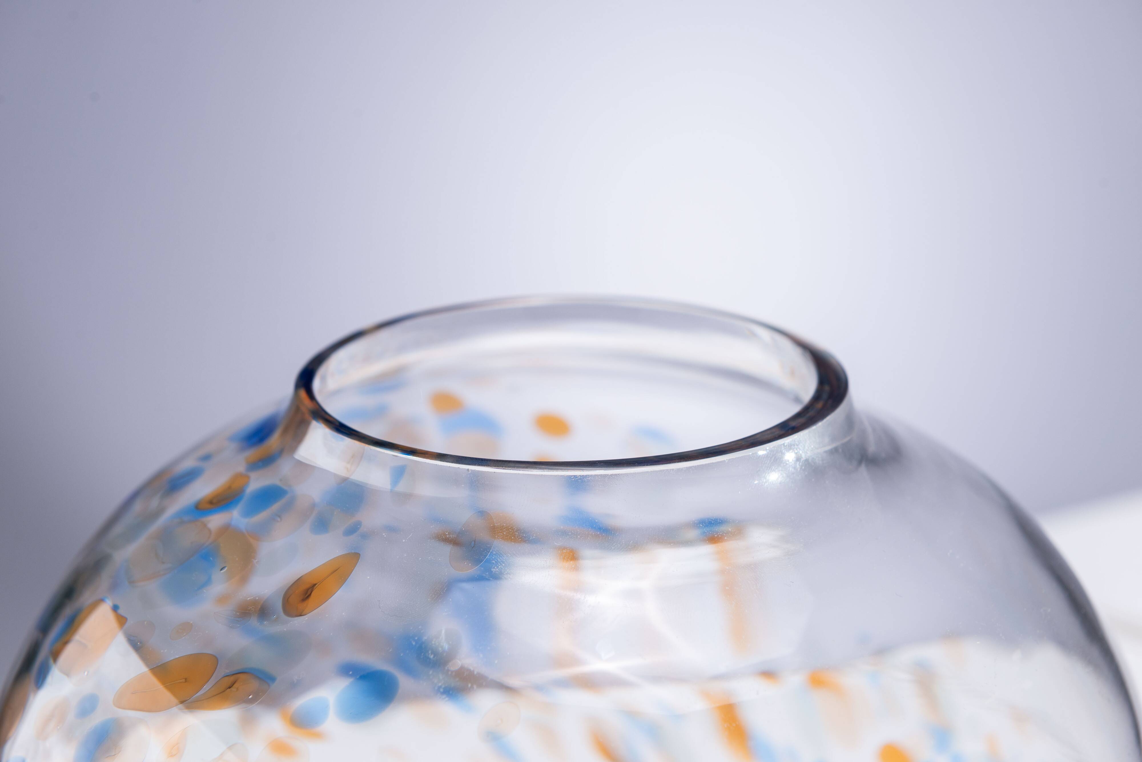 Glass table lamp by Olle Alberius for Orrefors Sweden, 1970s