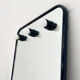 Midnight blue metal bulb mirror, 1970