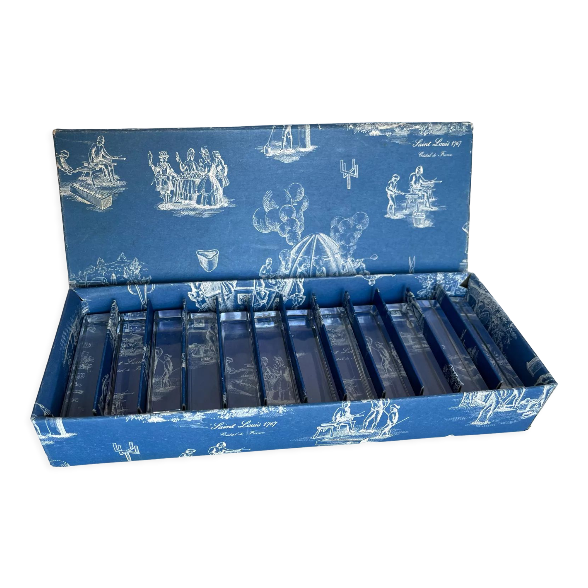 12 Saint Louis crystal knife holders