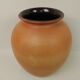 Brown inner orange-brown vase - W.Germany