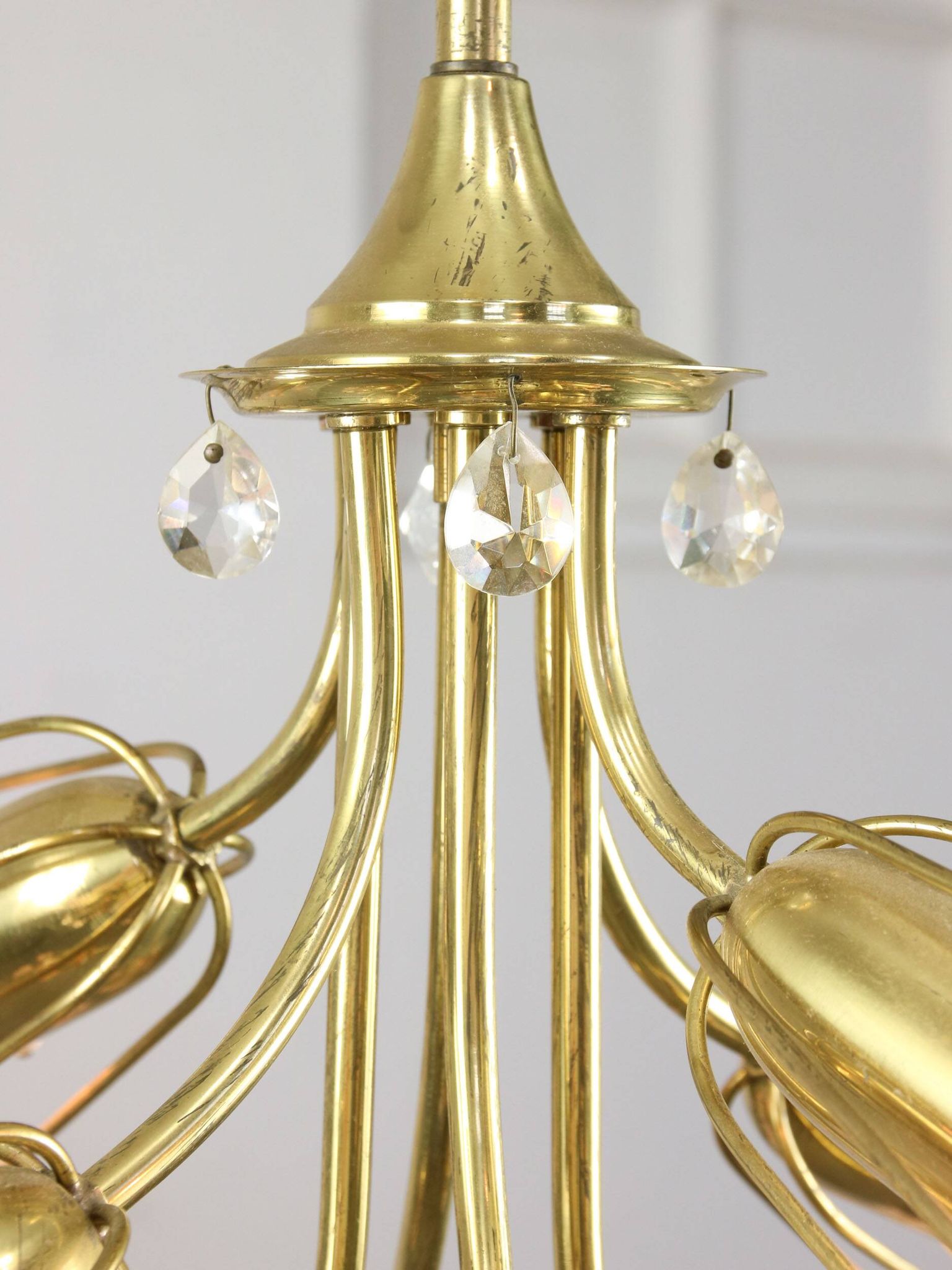 Mid-Century Chandelier by Emil Stejnar for Rupert Nikoll / 1950s Austria / Flower Bouquet Light