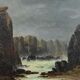 Painting "The Wild Coast of Belle-Île-en-Mer", French school of the 19th century.