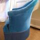Blue toad chair, velvet