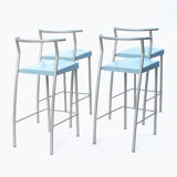 4 tabourets hauts "HI GLOB" de Philippe Starck édition Kartell