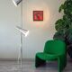 Lampadaire 70's, Italie, chrome et aluminium