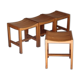 Suite of 4 stools design Sornay beech solid 1960