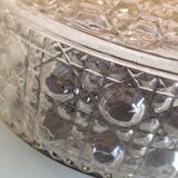 Round ceiling lamp in bubbled glass vintage 60s 70s
