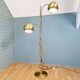 Brass eyeball floor lamp, by Gepo, 1960s-70s.
