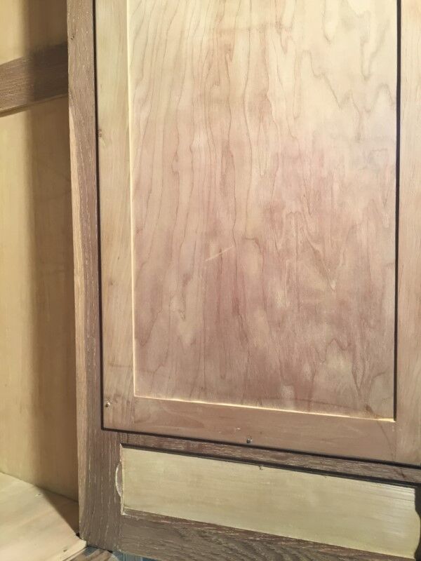 Raw wood hotel cabinet