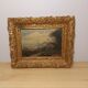 Oil on framed panel depicting a country house