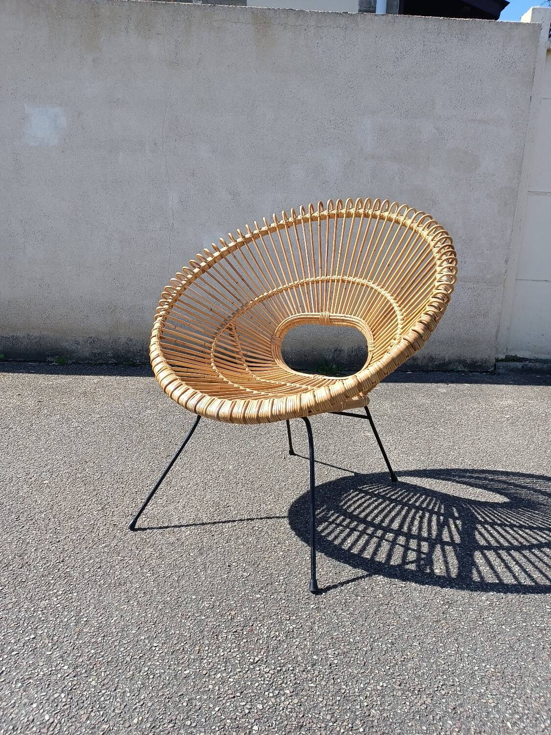 Sunburst Rattan Armchair