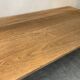 Wooden coffee table with metal legs