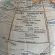 Vintage globe 1950 terrestrial Girard Barrère cream - 36 cm