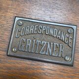 Boîte ancienne de correspondance en bois Gritzner