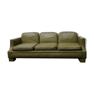 Canapé Jansen cuir vert olive