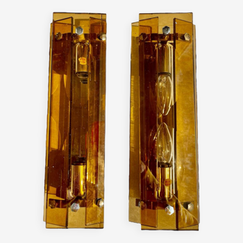 Pair of Veca wall lights, Italy 1970