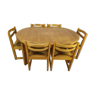 Table et chaises orme maison Regain