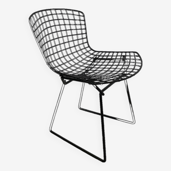 Chaise Harry Bertoia 420 "wire" Knoll International en noir