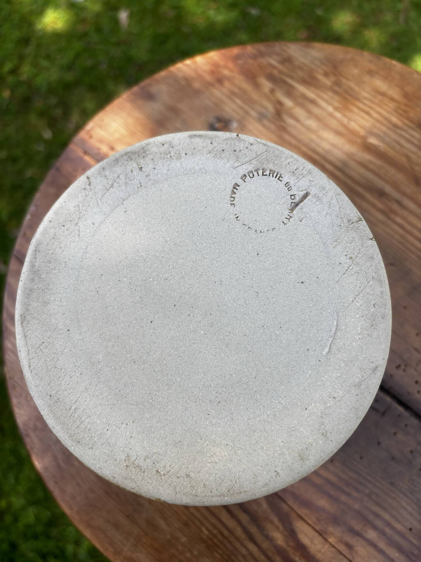 Vintage beurrier à eau en grès du berry