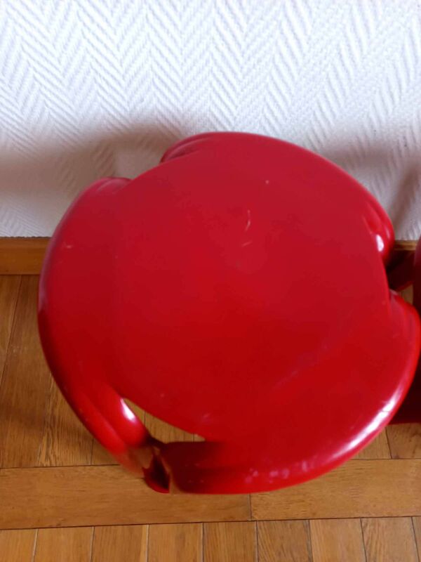 Paire de tabourets Stamp par Henry Massonnet, vers 1970.