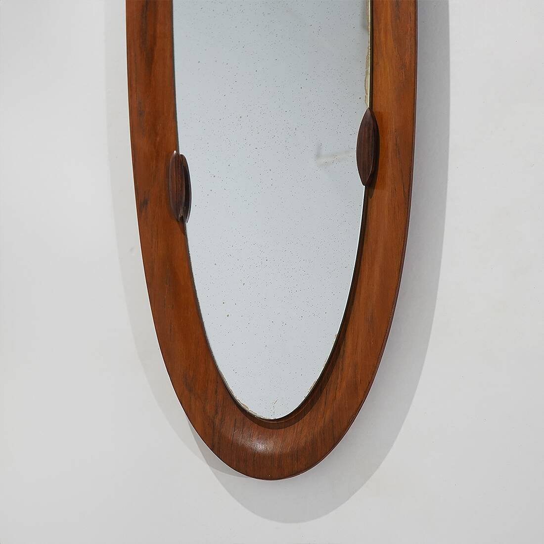 Miroir mural en contreplaqué courbé, années 1960