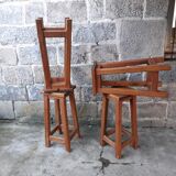 4 pine mountain style stools