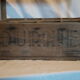 Old bottles wooden door