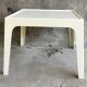 Square fiberglass dining table - space-age design 1960