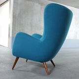 Organic XXL wingback Chair of the 50s/60s