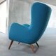 Fauteuil XXL wingback organique des années 50/60