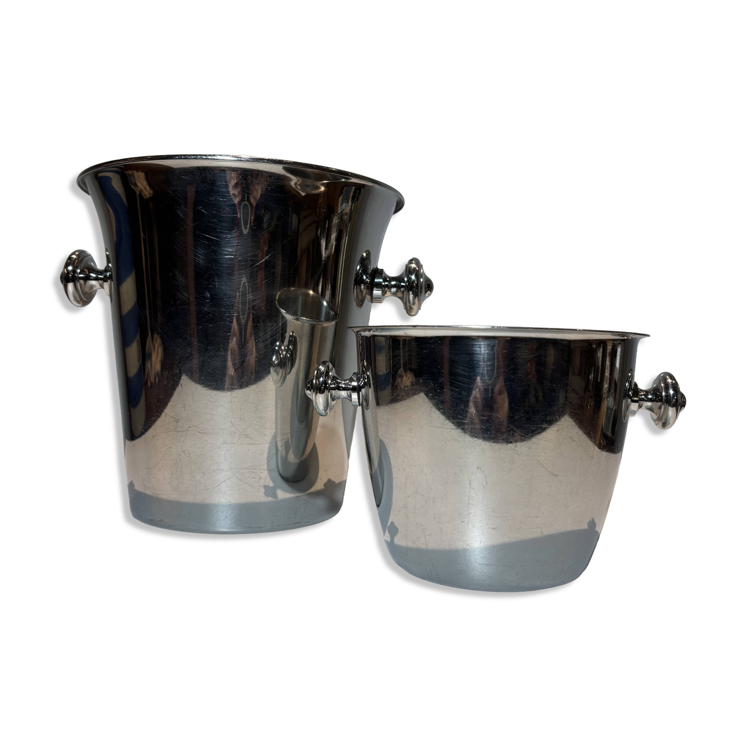 Set of 2 WMF "Hotel Germany" Champagne Coolers Stainless Steel