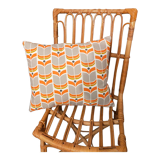 Coussin tissu années 70