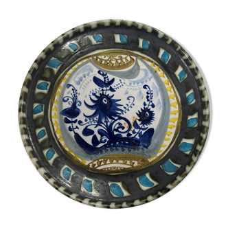 Ancienne assiette décorative en céramique Keraluc de Quimper