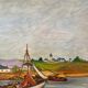 Boats in the small port, signed F. Lombard