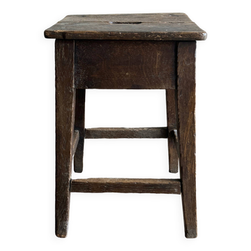 19th century oak country stool