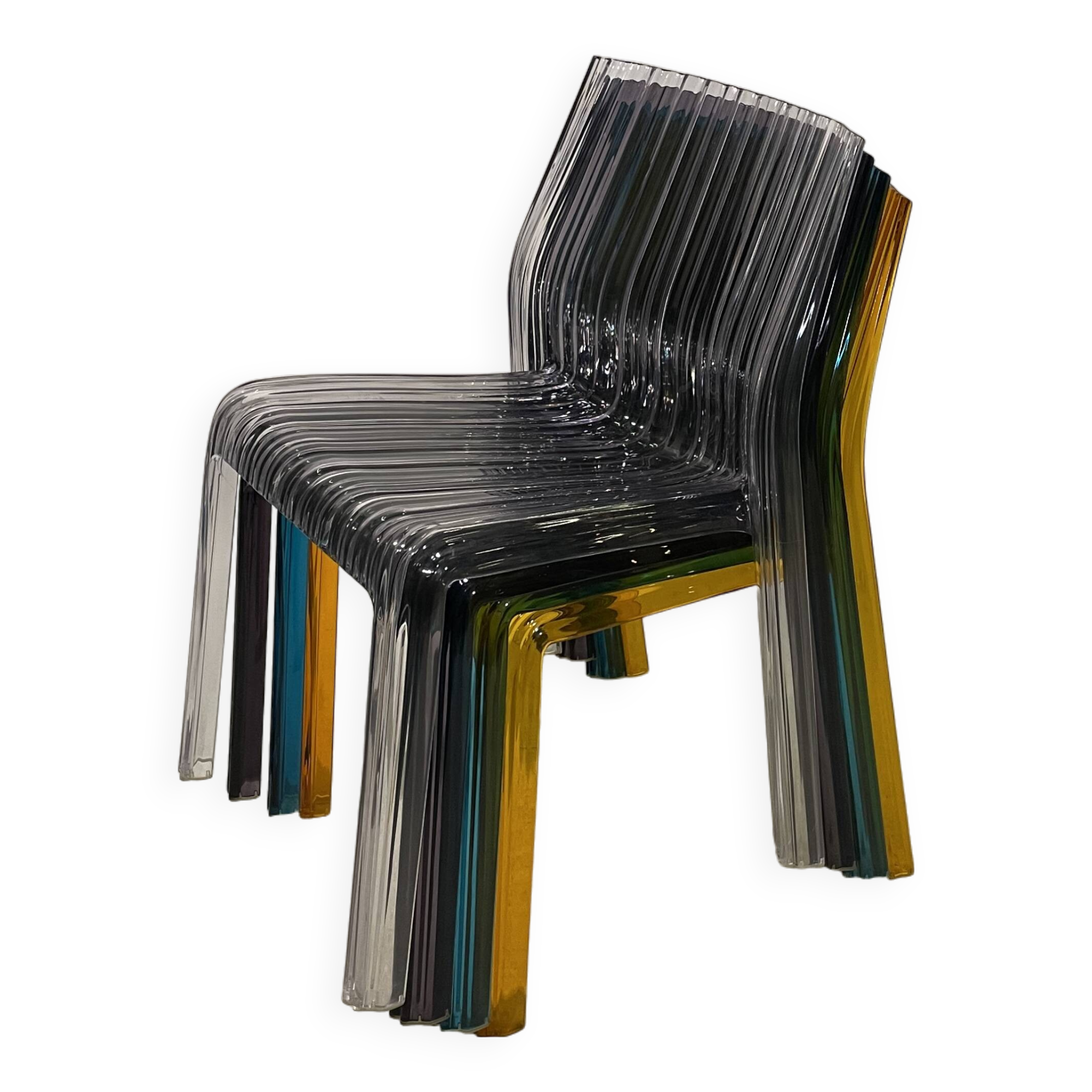 Set of 4 Frilly chairs by Particia Uquiola for Kartell