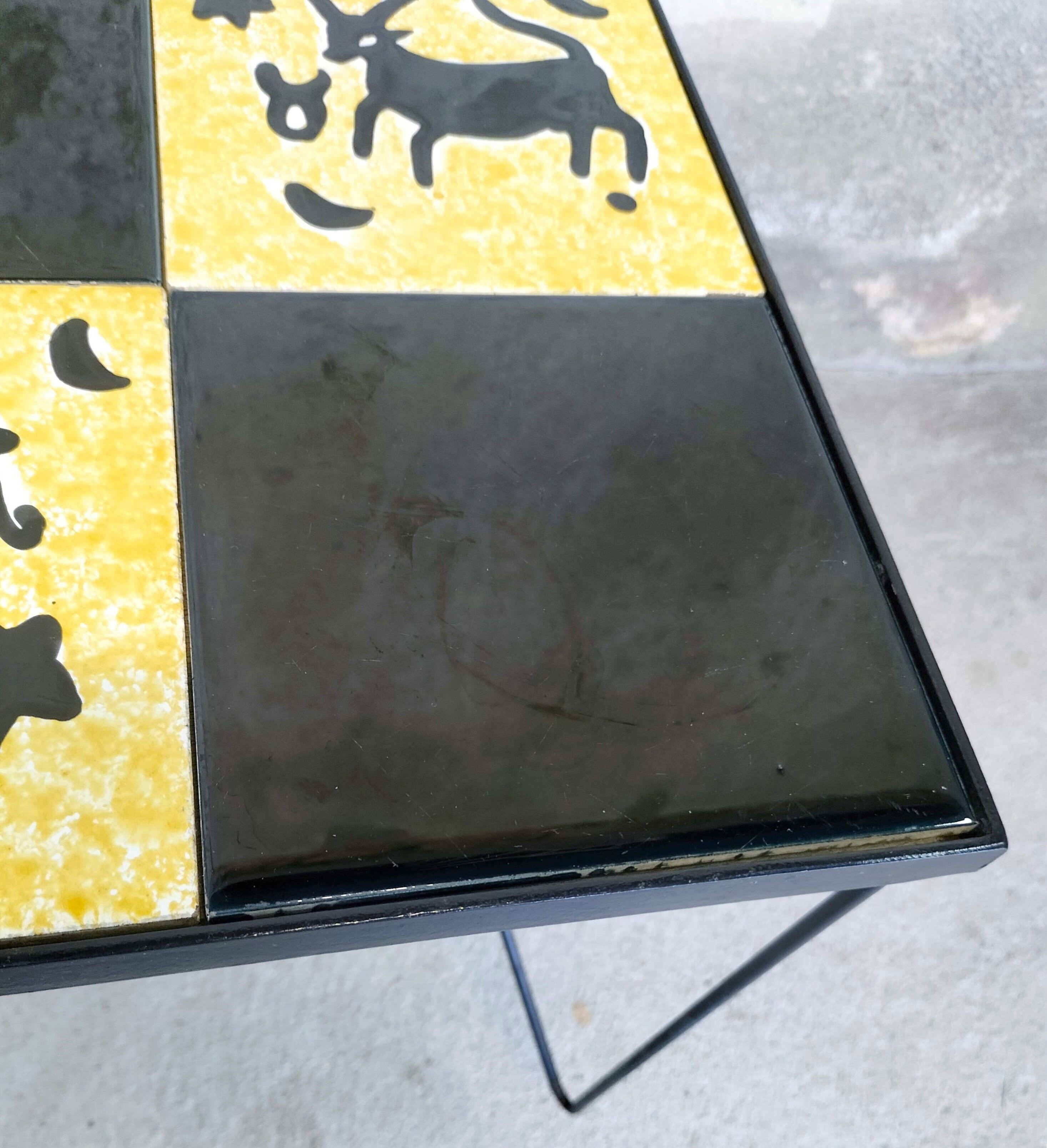 Zodiac tiled side table