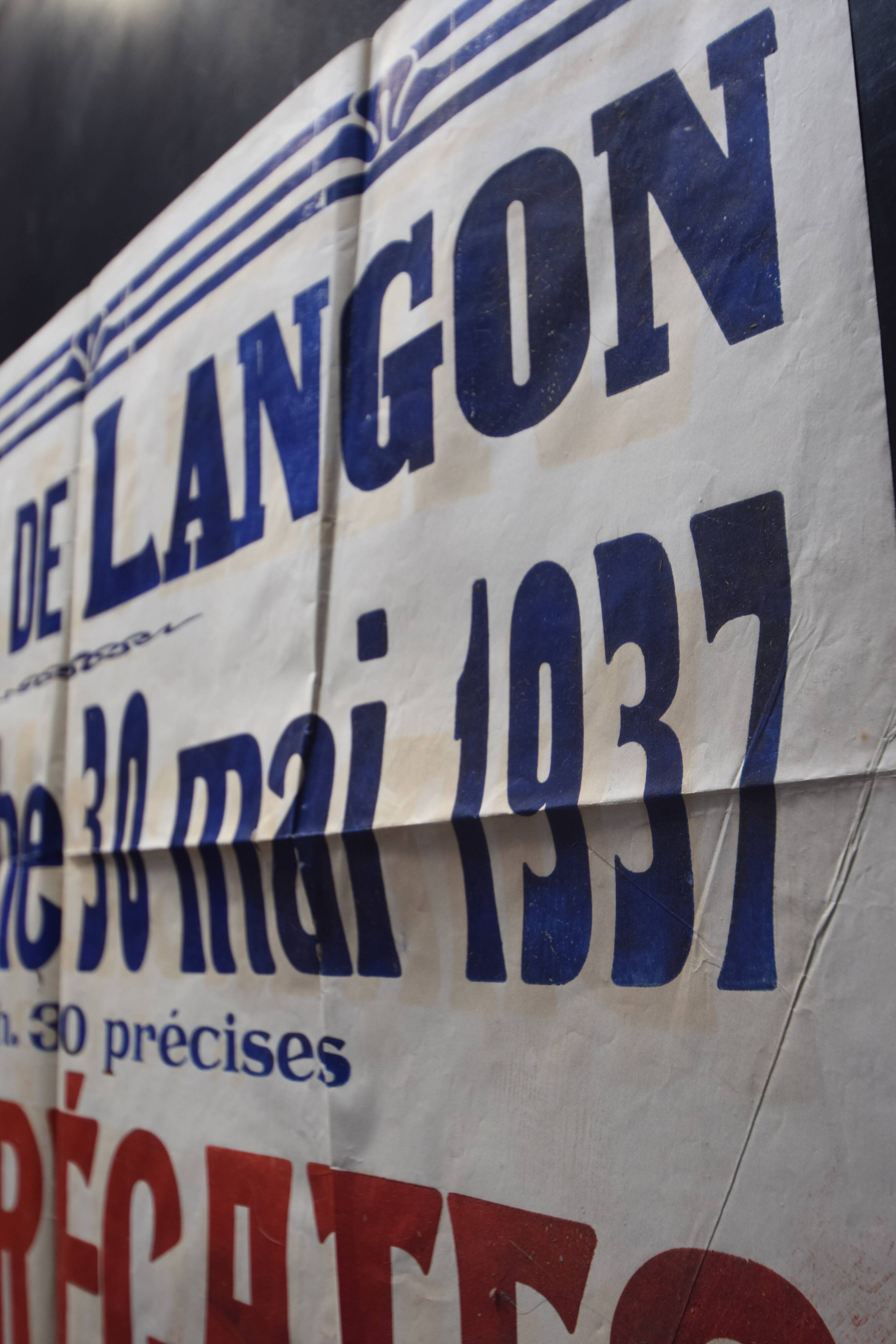 Poster "Great Regatta" - City of Langon - 1937