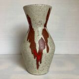 Germany red enamelled speckled vase