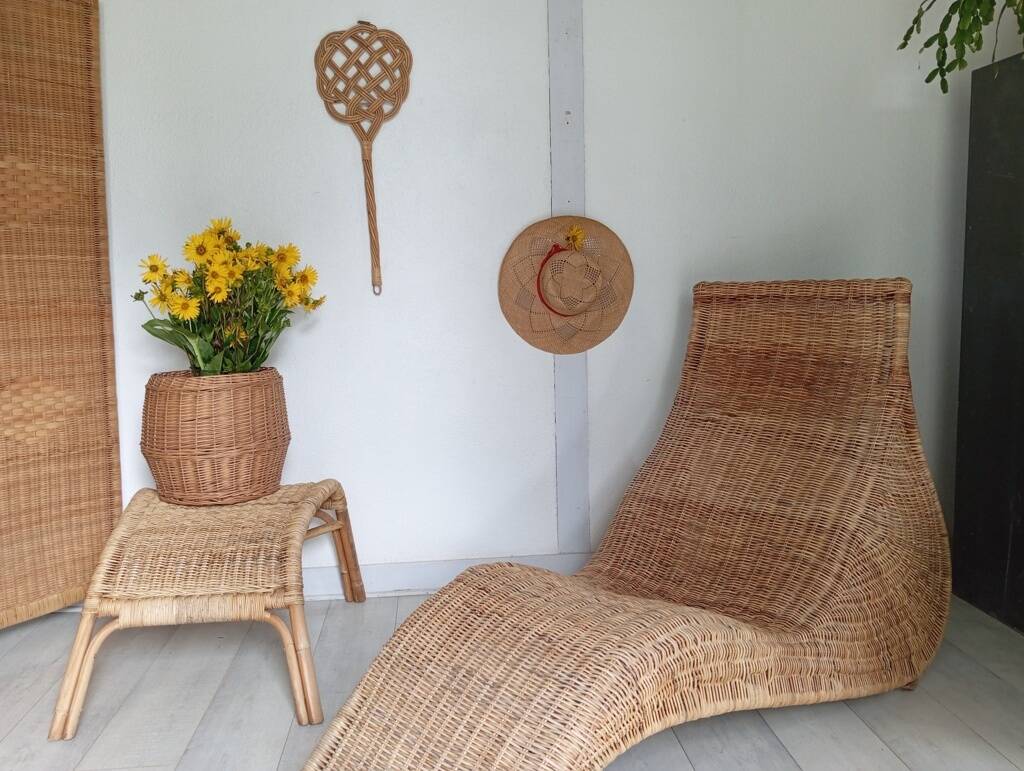 Carl Ojerstam rattan lounge chair