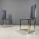 Vintage brass dining chairs set of 6 - 1970s