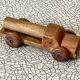 Small wooden tanker truck, old toy