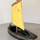 Wooden pond sailboat, The Misainier by the brand Tirot, vintage toy.