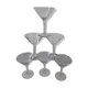 Lot of 6 crystal champagne glasses 50s