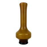Scandinavian vase in opaque yellow glass, 1960s, vintage