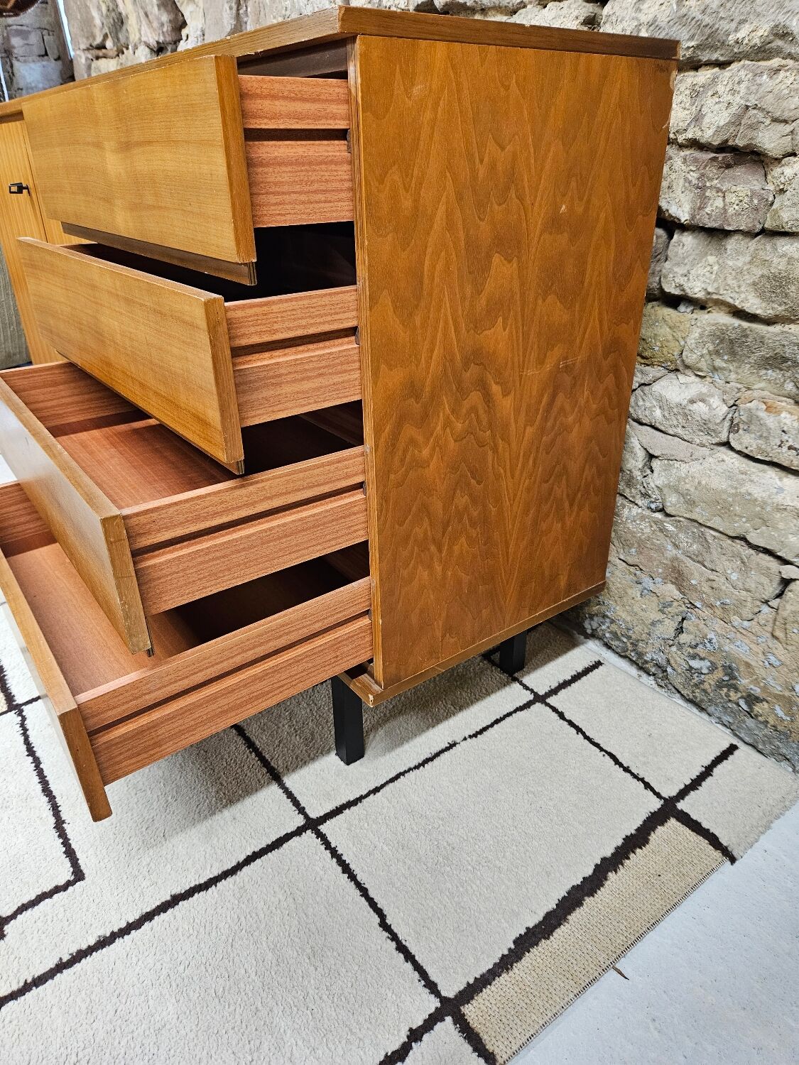 Sideboard in teak veneer 1970