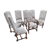 Fauteuils style Louis Xlll os de mouton