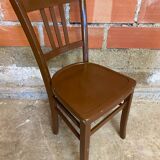 Antique Luterma style bistro chair vintage brown wood
