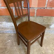 Antique Luterma style bistro chair vintage brown wood