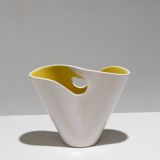 Double-opening earthenware vase, fernand elchinger, 1950s
